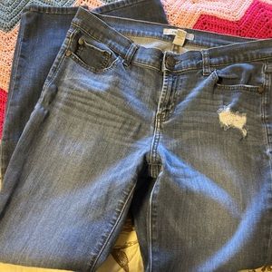 REFUGE Blue Jeans Size 8 Distressed Skinny Pants 32”W Denim!